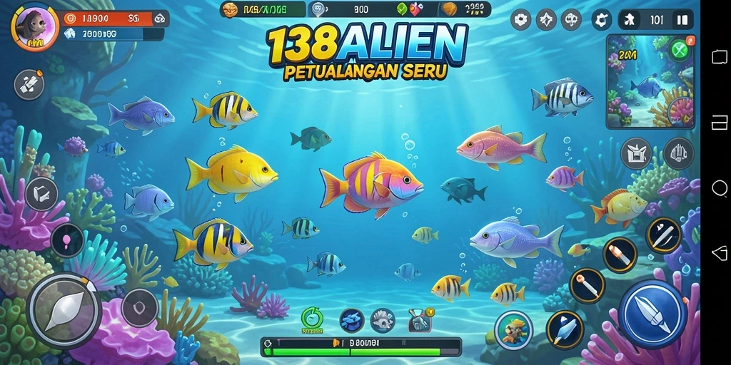 Tampilan menarik dari gameplay Tembak Ikan di 138ALIEN.