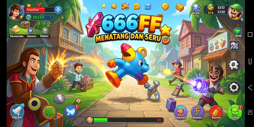 Tangkapan layar menunjukkan gameplay seru dari 666FF dengan tantangan arcade yang menantang.