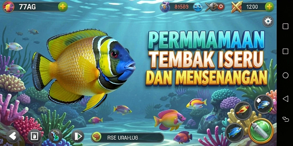 Tampilan menarik dalam permainan Tembak Ikan 77AG.
