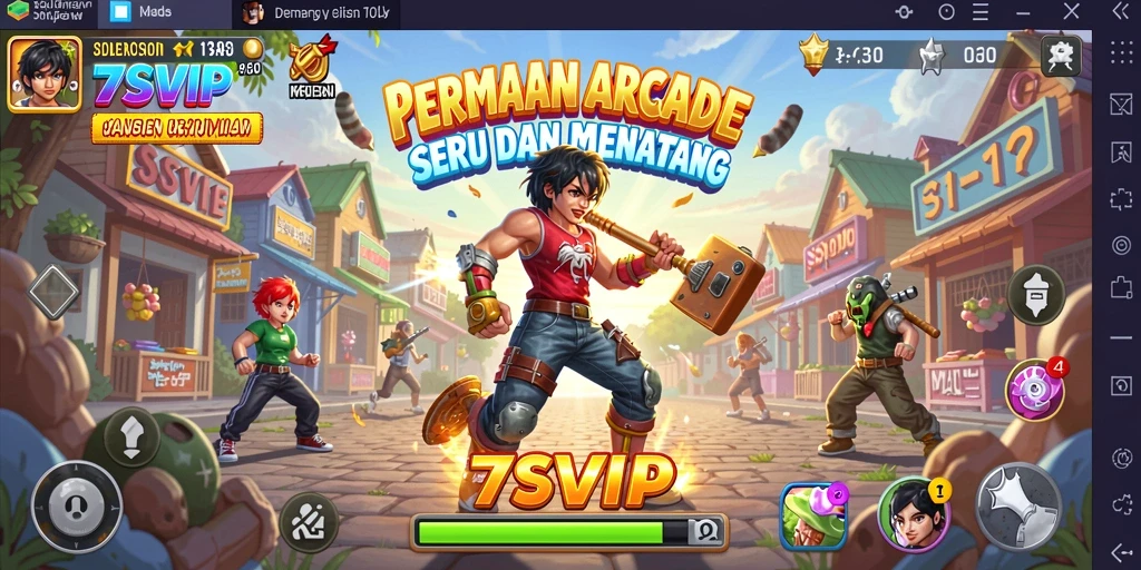 Tampilan permainan <strong>7SVIP</strong> dengan aksi Arcade yang seru.