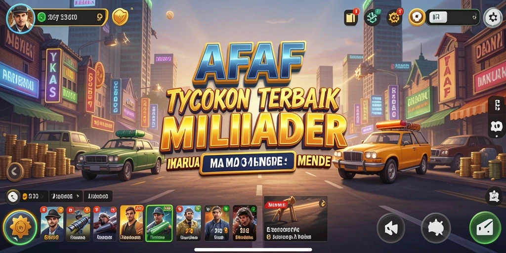 Tampilan menarik dari gameplay AFAF yang seru dan penuh strategi Tycoon.
