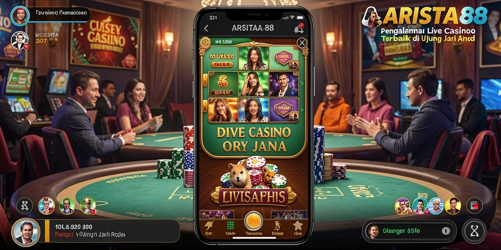 Tampilan menawan dari gameplay Live Casino di ARISTA88 yang memukau.