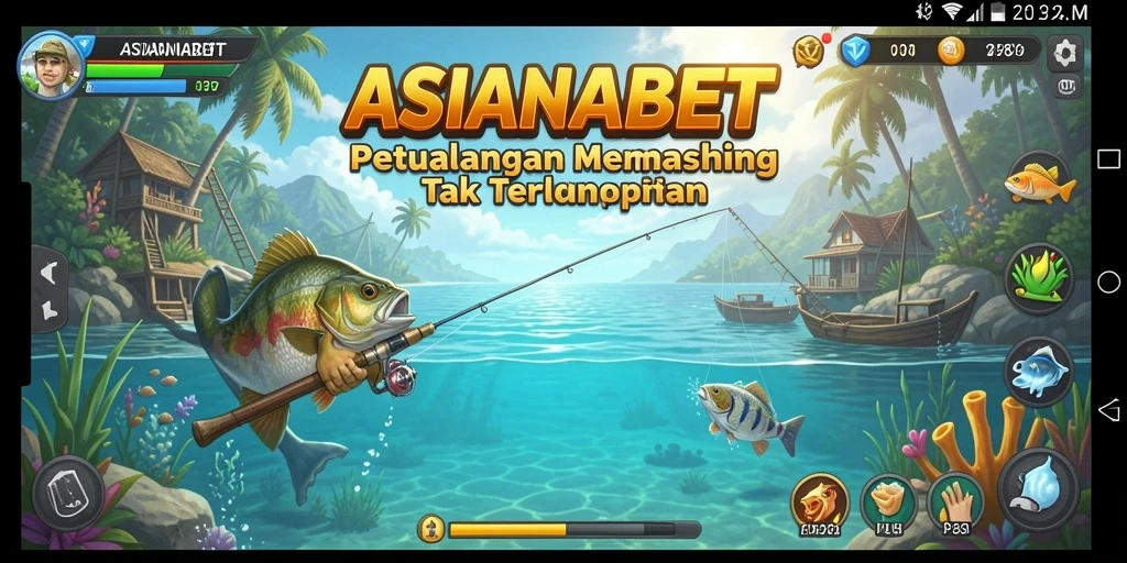 Screenshot gameplay ASIANABET menampilkan momen memancing yang seru.