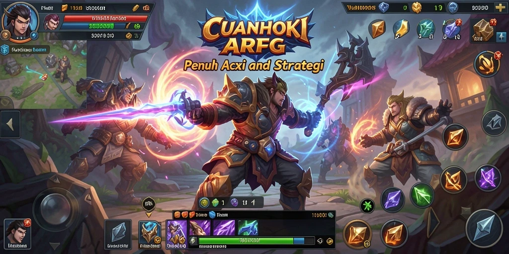 Screenshot gameplay CUANHOKI menampilkan aksi seru dalam pertarungan ARPG.