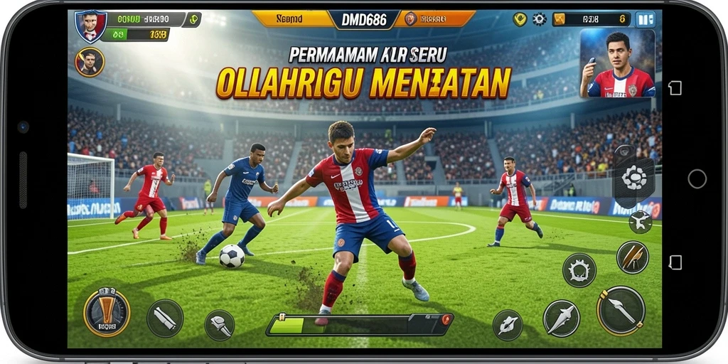 Tampilan gameplay DMD686 menampilkan aksi olahraga yang seru dan kompetitif.