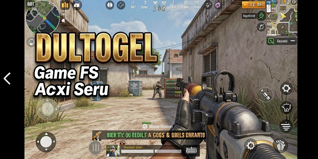 Tampilan gameplay DULTOGEL dengan pertarungan intens FPS.