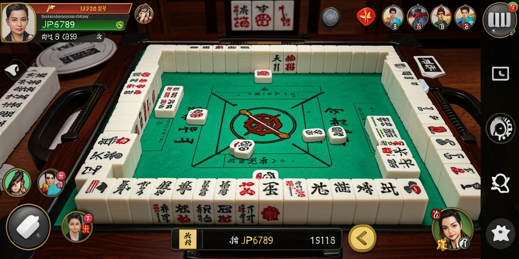 Tampilan gameplay menarik dari JP6789 saat memainkan Mahjong.