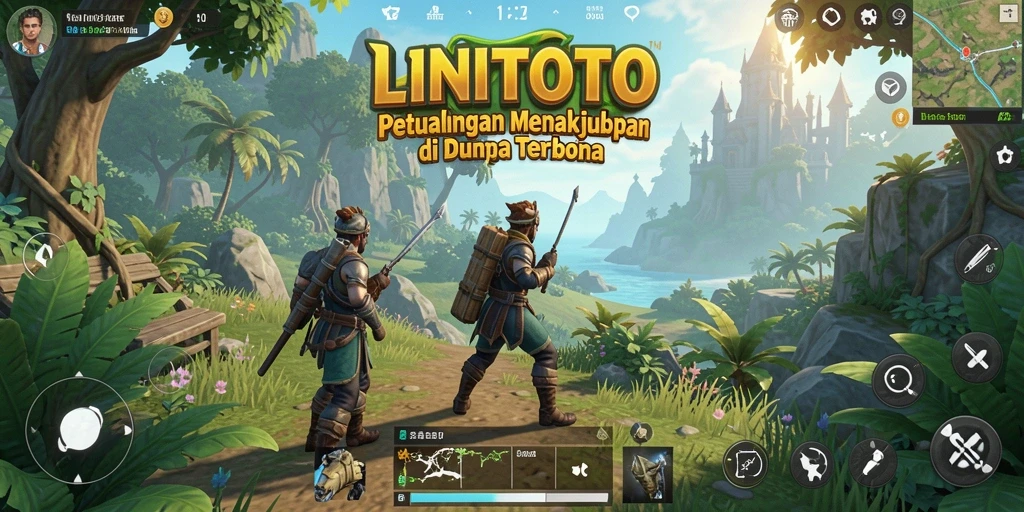 Screenshot gameplay LINITOTO menampilkan dunia terbuka yang luas dan menarik.