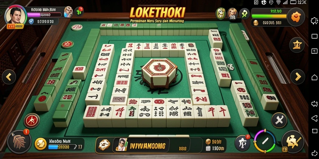 Tampilan gameplay Mahjong yang menantang dan seru di LOKETHOKI.