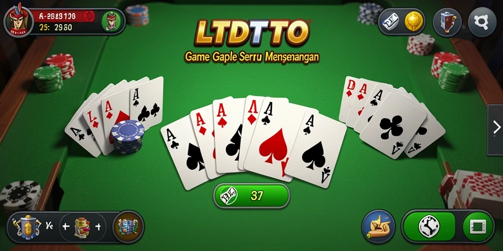 Screenshot LTDTOTO yang menunjukkan gameplay Gaple yang menarik.
