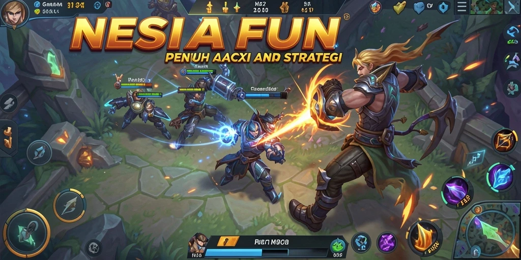 Screenshot dari gameplay menarik di NESIAFUN