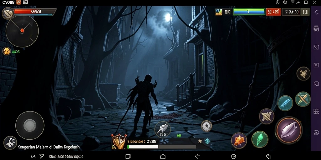 Tampilan gameplay OVO88 yang menakutkan dan menyeramkan.