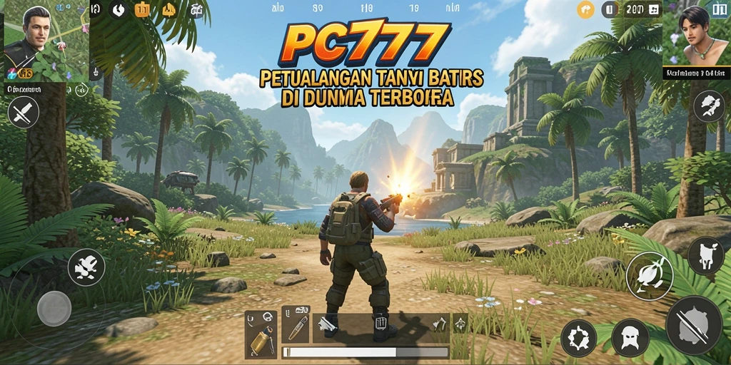 Screenshot PC777 menampilkan aksi eksplorasi yang seru di dunia terbuka.