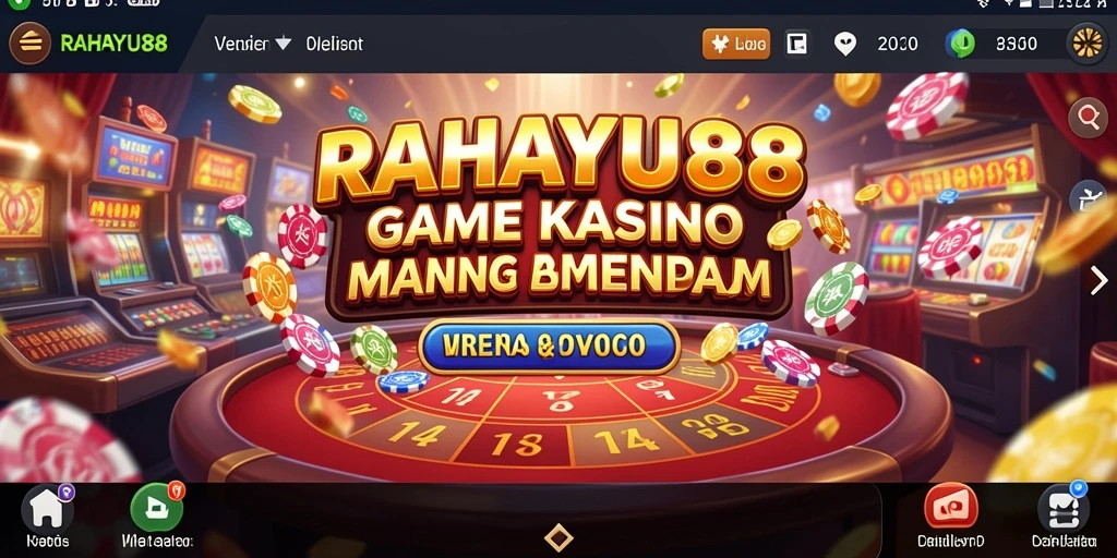 Tampilan utama gameplay RAHAYU88 yang menarik dan beragam permainan Kasino.