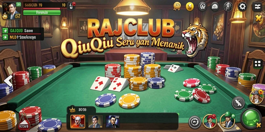 Gameplay seru QiuQiu di RAJACLUB dengan interaksi pemain.