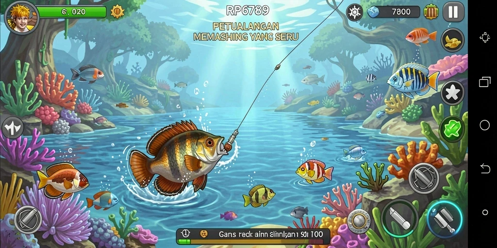 Tangkapan ikan yang memukau dalam gameplay RP6789.