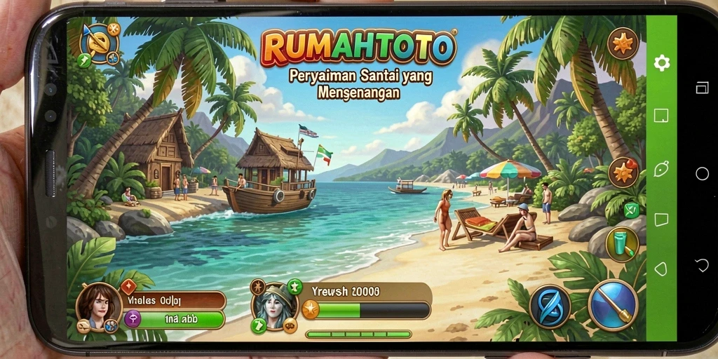 Screenshot gameplay RUMAHTOTO menampilkan momen santai dan menghibur.