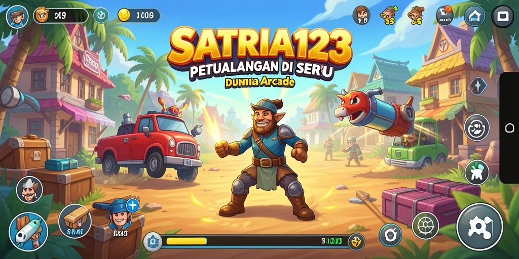 Tampilan gameplay seru SATRIA123 dengan tantangan menarik.