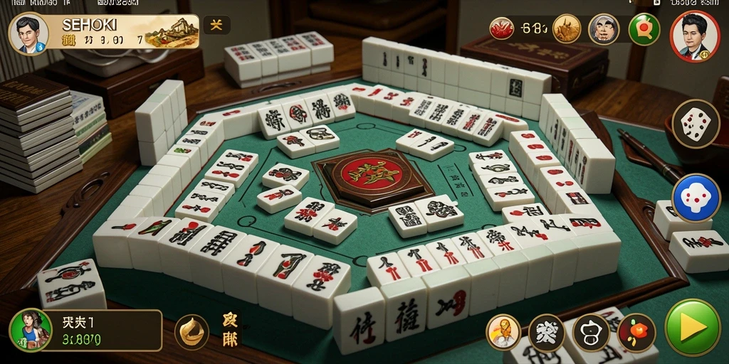 Screenshot SEHOKI menunjukkan gameplay Mahjong yang seru dan menantang.