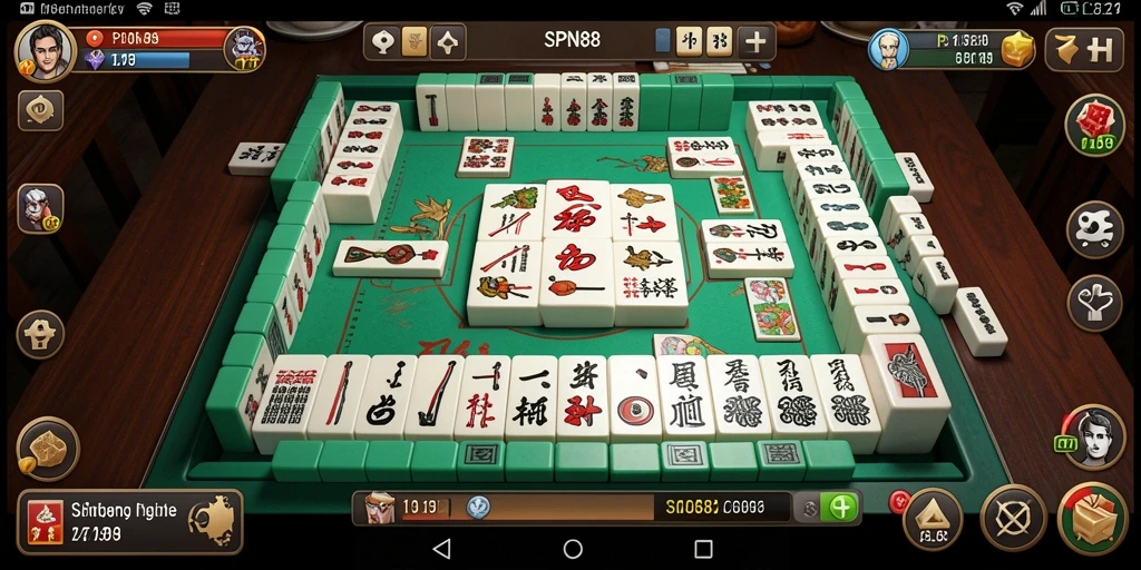 Screenshot gameplay SPN88 menampilkan keseruan permainan Mahjong.