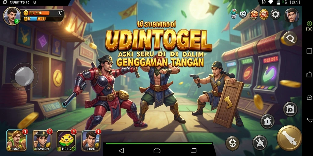 Menampilkan aksi seru dalam gameplay UDINTOGEL yang menegangkan.